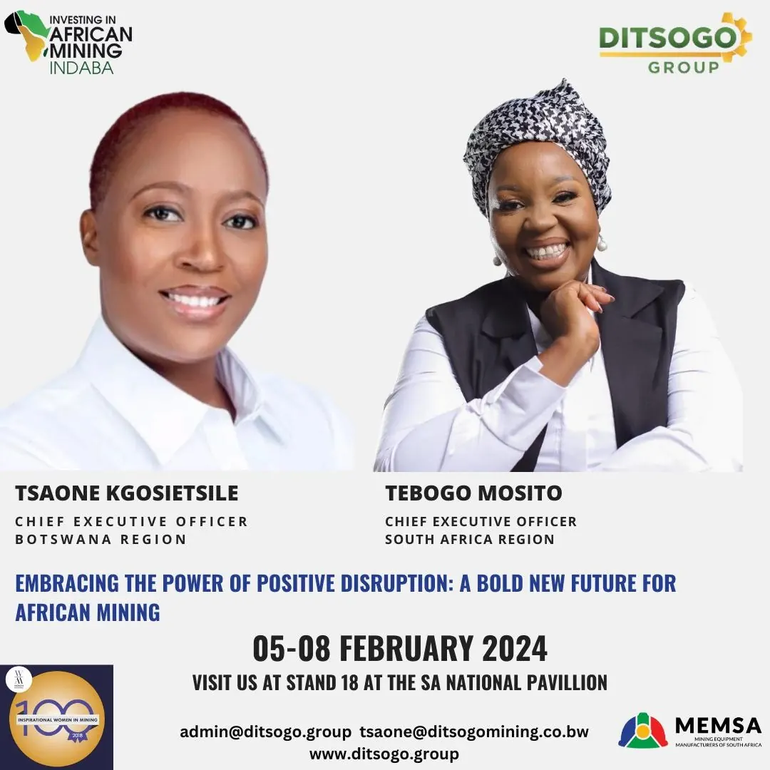 Ditsogo Group Mining Indaba 2024 stand announcement — Stand 1B, SA National Pavilion, 5 to 8 February 2024